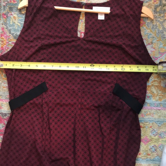 Motherhood Maternity Midi Dress Burgundy SZ Large - Picture 15 of 16